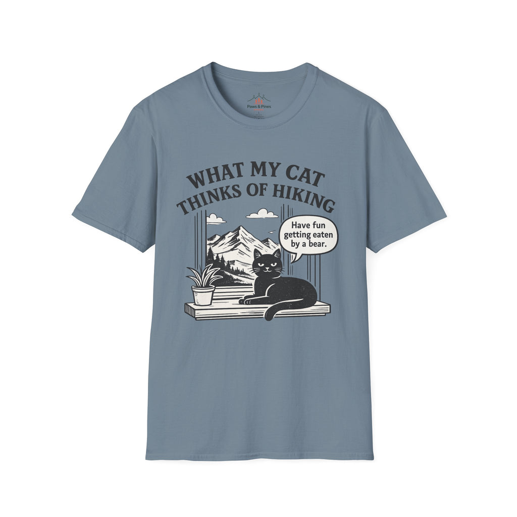 What my Cat thinks of Hiking T-Shirt
