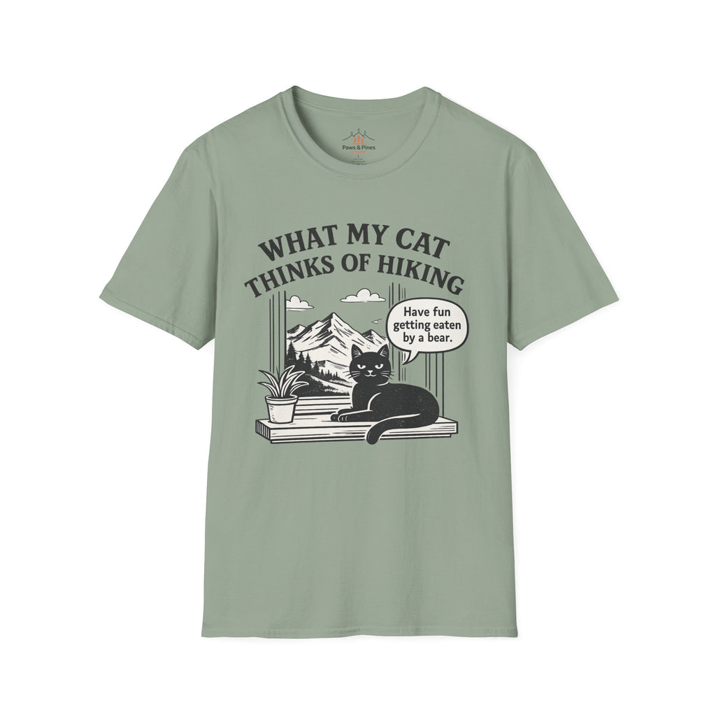 What my Cat thinks of Hiking T-Shirt