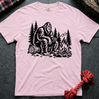 Bigfoot Making Smores T-Shirt