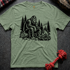 Bigfoot Making Smores T-Shirt