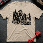 Bigfoot Making Smores T-Shirt